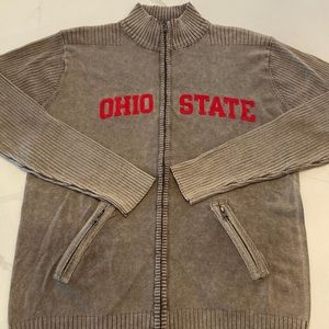 Men’s Ohio State VINTAGE full zip sweater size large